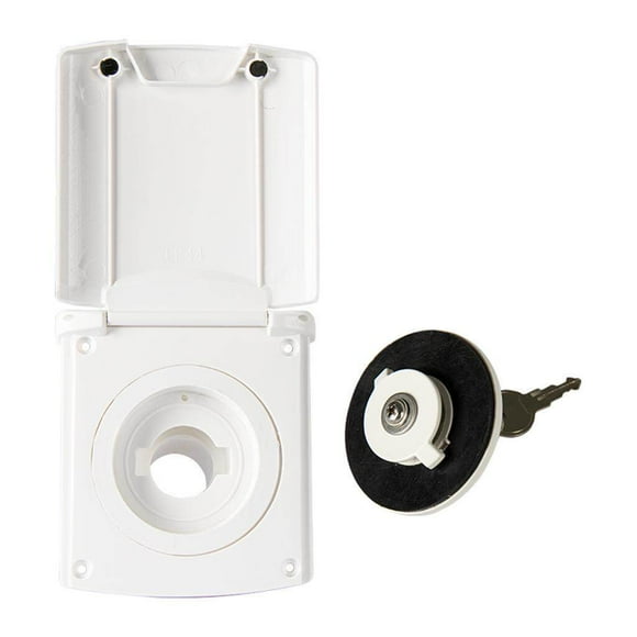 Gaine de Filtre d'Entrée de Trappe de Remplissage d'Eau Fraîche Gravity pour Verrouiller l'Eau Bateau Campeur Blanc