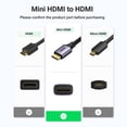 thumbnail image 2 of Adaptador UGREEN Mini HDMI a HDMI 4K 60Hz HDR 3D - Gris, 2 of 9