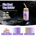 thumbnail image 7 of MUKOKO Glass Water Bottle, 32oz Sports Drinking Tumbler with Silicone Sleeve and Straw, 1 Cup 2 Lids, Purple, 7 of 7