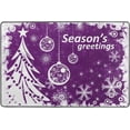 thumbnail image 4 of Dreamtimes Purple Christmas Tree Non-Slip Area Rug Xmas Bauble Floor Carpet Comfort Floor Mats Decor for Indoor Front Porch,Living Room, Bedroom,Kitchen, 36"x24", 4 of 5