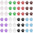 thumbnail image 1 of 80 piezas de dijes de huella de perro en 8 colores, de aleación esmaltada, con forma de pata de gato, de 14 x 11,5 mm., 1 of 7