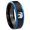 Black And Blue Step Edge, variant on Elephant Concave Black Tungsten Men Ring 10MM