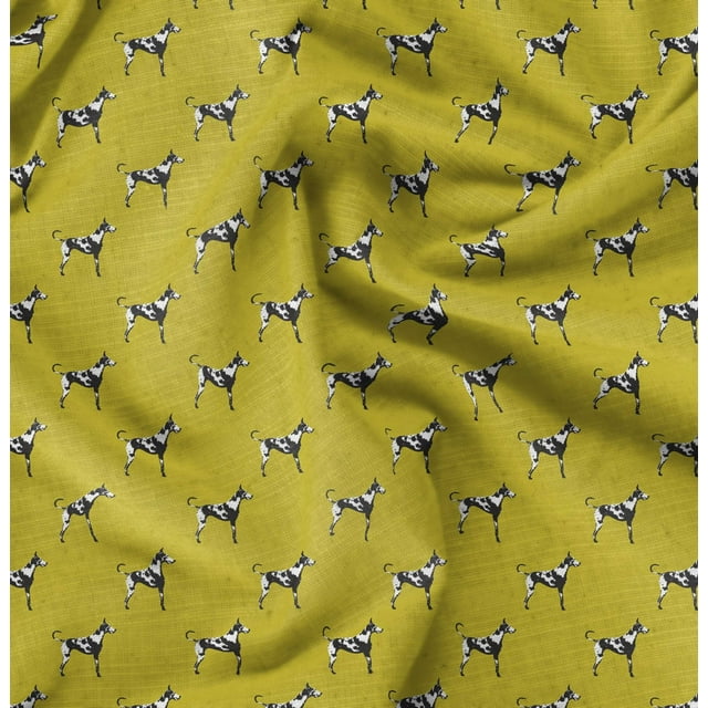 Soimoi Rayon Fabric Great Dane Dog Decor Fabric Printed Yard 42 Inch Wide