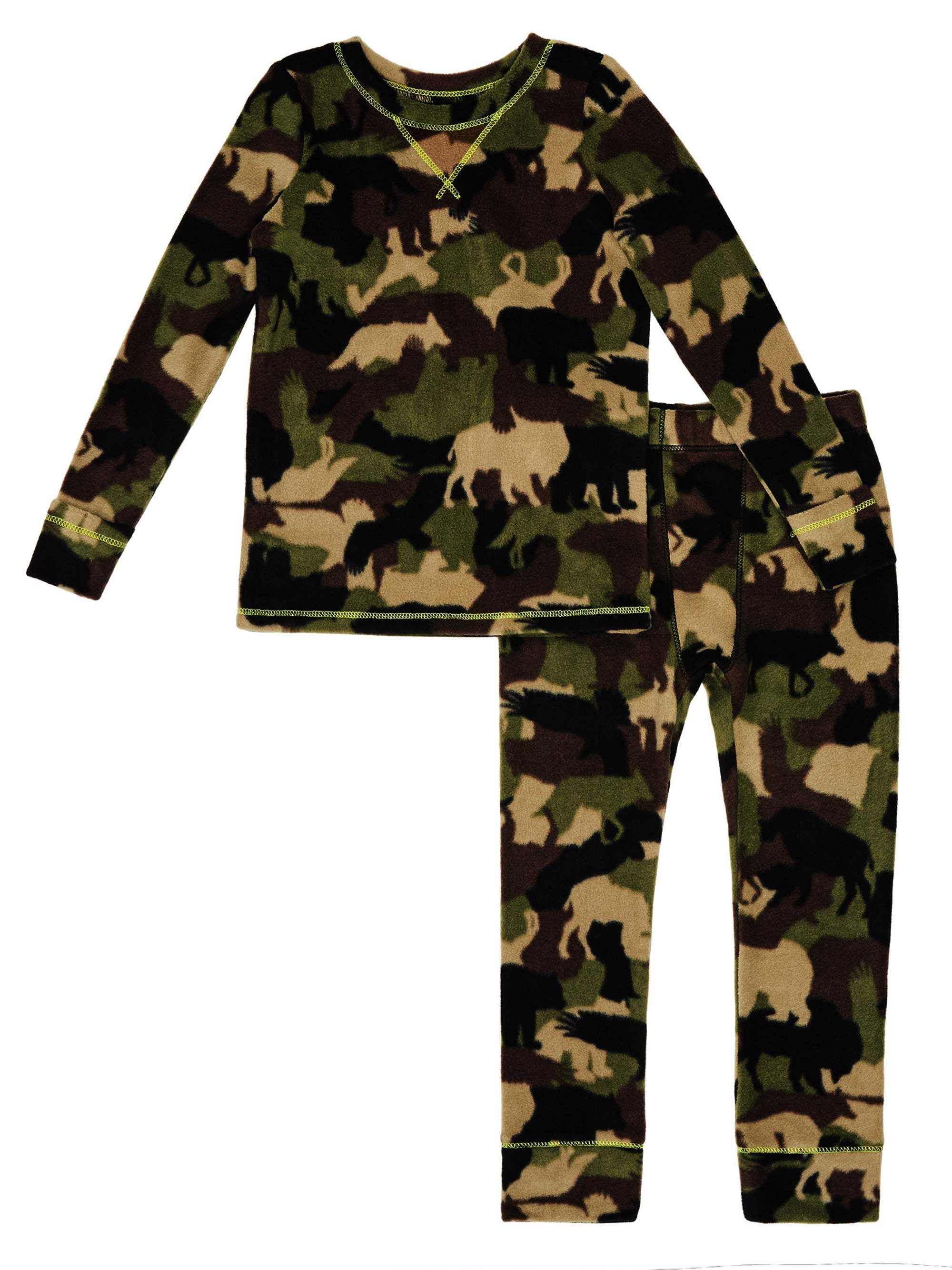 CuddlDuds Toddler Boy Thermal Long Underwear, 2pc Set Stretch Fleece