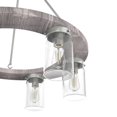 thumbnail image 4 of Hunter - Devon Park 6-light Brushed Nickel, Large Chandelier, Dimmable, Rustic Style, Wagon Wheel Shaped, for Bedrooms, Dining, Living Rooms - 19211, 4 of 9