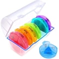 thumbnail image 1 of Pill Box 7 Day AM PM (3-Times-A-Day) Weekly Pill Box Case Travel Pill Organizer with Moisture-Proof Design for Purse and Pockets, 1 of 7
