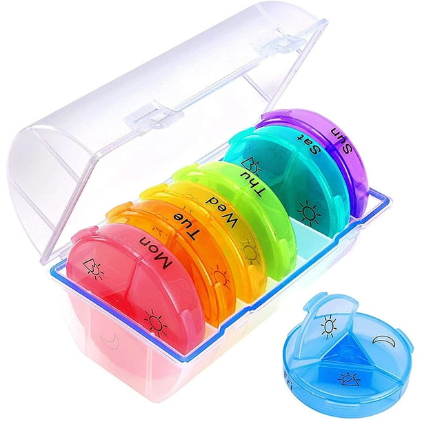 Weekly Pill Organizer 7 Day 3 Times a Day, Moisture-Proof Design Large ...