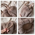 thumbnail image 4 of Bolso bandolera para mujer Cloud Plush Furry Bolso de hombro (Caqui), 4 of 5