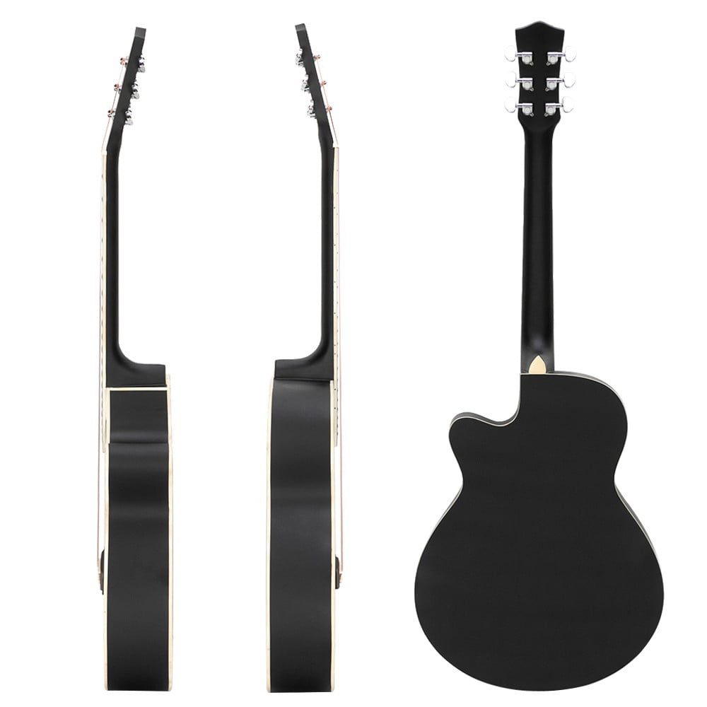 40" Acoustic Guitar Kit for Beginner: Spruce Board Cutaway Acoustic Guitar with Gig Bag and Guard Board, Natural