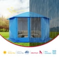 thumbnail image 3 of HOTEEL 12'x12' Ez Pop Up Gazebo Tent for Camping, Screen Tent with Removable Roof, Waterproof, UV Resistant, Portable Carry Bag,Blue, 3 of 10