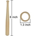 thumbnail image 3 of Baseball Stand Baseball Stand Holder Wooden Base Ball Stand Display Holder, 3 of 8