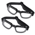 thumbnail image 3 of Gafas protectoras de 2 piezas Gafas de conducción duraderas útiles Gafas antipolvo a prueba de salpicaduras de polvo para uso diario al aire libre (transparente con marco negro), 3 of 6