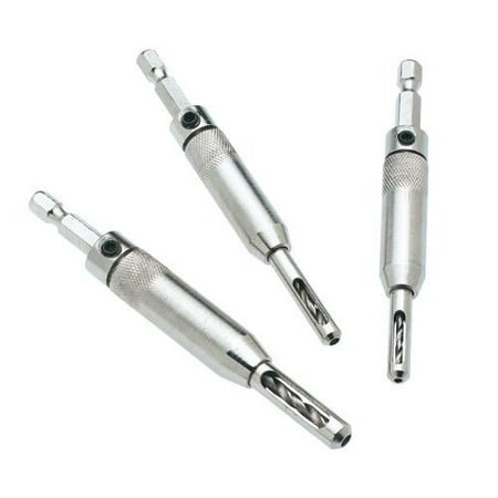 

3 Pc High Speed Steel HSS Drill Bit Set Self Centering Hinge Door Cabinet