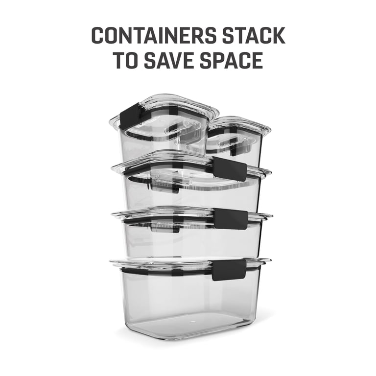 Rubbermaid Brilliance 10ピースセット Rubbermaid Brilliance 10-Piece Set, Leak-Proof and Clear Food