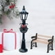 thumbnail image 3 of Wosthever Lámpara de calle de Navidad en miniatura, asiento de banco de parque, Mini farola, modelo de casa de muñecas, camino de pueblo de Navidad, Decoración del hogar Wosthever HA039251-00, 3 of 6