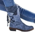 thumbnail image 1 of Bottes de Neige d'Hiver Chaudes pour Femmes avec Lacets et Talon Épais Design Vintage, 1 of 7