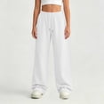 thumbnail image 6 of Eltusu Girls Sweatpants, Straight Legs Sports Drawstring Solid Color Pants with Pockets White Size 14-15 T, 6 of 7