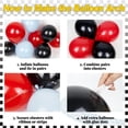 thumbnail image 3 of Yanonmyfd 119pcs Guirnalda de Globos para Fiesta de Carreras, Arco de Globos con Temática Fast One, Incluye Globos Azules, Rojos y Negros, Globos de Cumpleaños, Decoracion Cumpleaños, 3 of 7