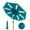 Turquoise blue, variant on Solar LED Patio Table Umbrella, 10 FT Outdoor Market Umbrella with Tilt Crank for Garden, Pool, Deck, Backyard, 40 Lights