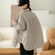 thumbnail image 3 of Chaqueta de plumón de pato gris con diseño de cordón de color sólido con solapa informal de terciopelo de moda de otoño e invierno, 3 of 6