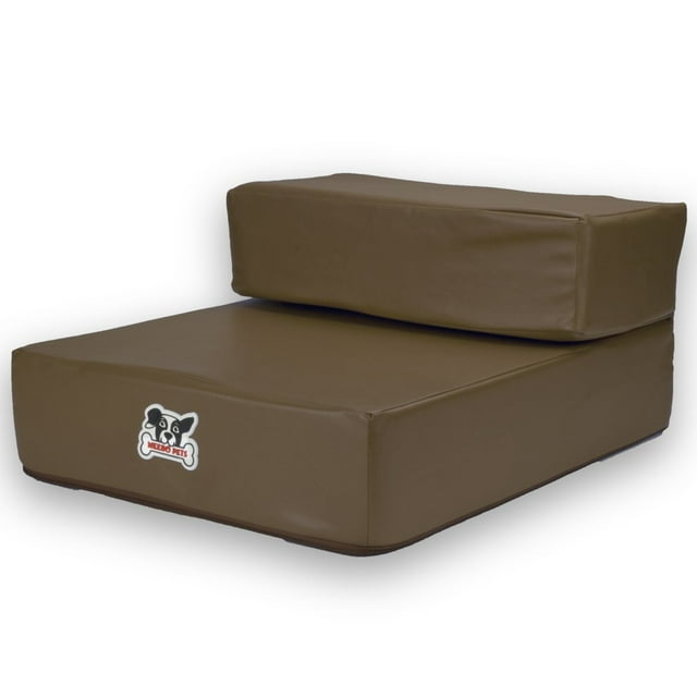 Weebo Pets Smooth Steps Folding Leather Pet Stairs (Brown)