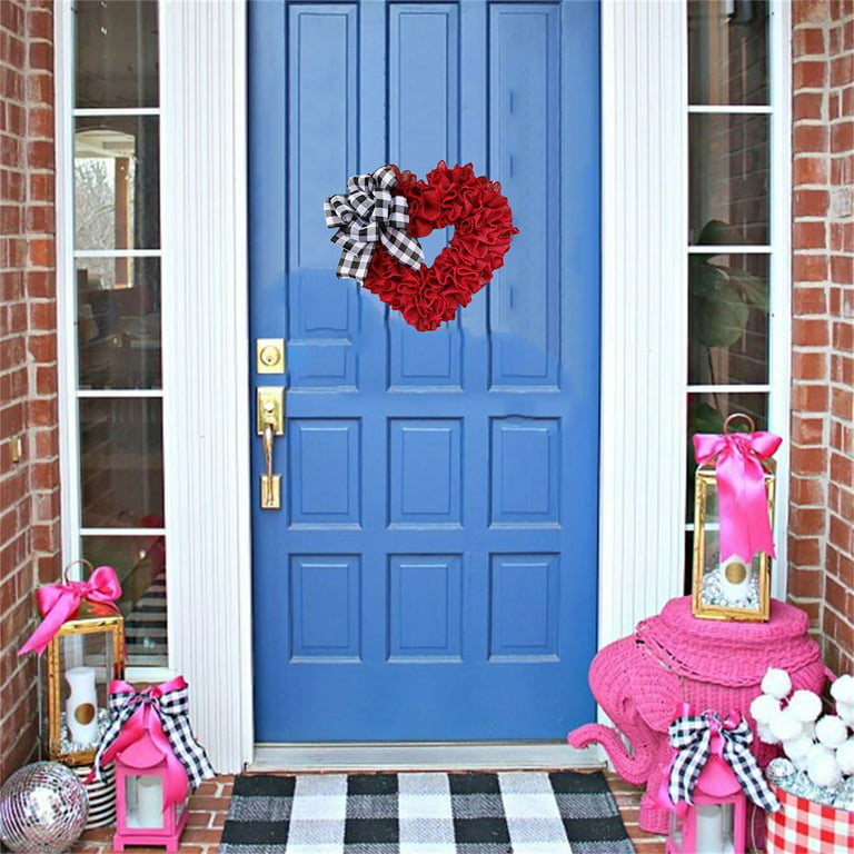 Valentines Day Front Door Wreath, Valentines Day Door Decor