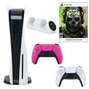 Sony PlayStation 5 Core Console with Call of Duty: Modern Warfare II with Dual Charger and DualSense Controller in Pink