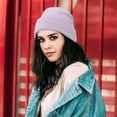thumbnail image 5 of Unisex Ribbed Knit Beanie Stretch Warm Winter Hat for Cold Weather Activities, 5 of 7