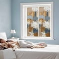 thumbnail image 4 of Brown Blue Abstract Window Privacy Film, Ombre Vintage Oil Painting Modern Art Static Cling UV Sun Blocking Tint Film Heat Control Windows Films for Bedroom Bathroom, Window Stickers 17.7"x39.3", 4 of 8