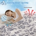thumbnail image 3 of Haze Blue Leaf Cooling Blanket, Lightweight Breathable Summer Throw Blanket with Double Sided Cold Effect,Retro Farmhouse Plant Floral Branch Picnic Beach Blankets Bed Sheet for Hot Sleepers 30"x40", 3 of 8