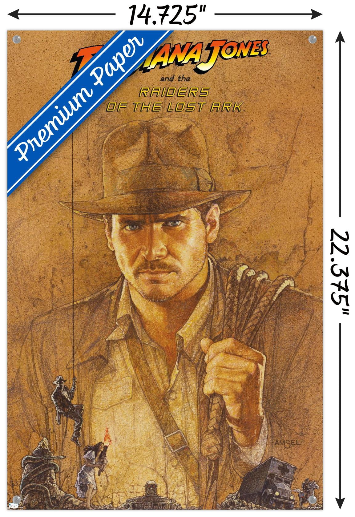 Indiana Jones And The Raiders Of The Lost Ark - One Sheet Wall Poster with Push Pins, 14.725" x 22.375"