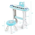thumbnail image 2 of Patiojoy 37-Key Electronic Musical Toy Piano Keyboard Kids Electronic Organ Play Toy Blue, 2 of 6