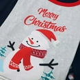 thumbnail image 7 of HOWPAY Matching Family Christmas Pajamas Snowman Graphic Crew Neck Long Sleeve Tops and Pants Sleepwear Outfits for Women Men Soft 2 Piece Xmas Lounge Sets Blue 6T, 7 of 7