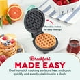 thumbnail image 3 of Dash Mini Waffle Maker Machine for Individuals, Paninis, Hash Browns, & Other on the Go Breakfast, Lunch, or Snacks, with Easy to Clean, Non-Stick Sides, Aqua, 3 of 5
