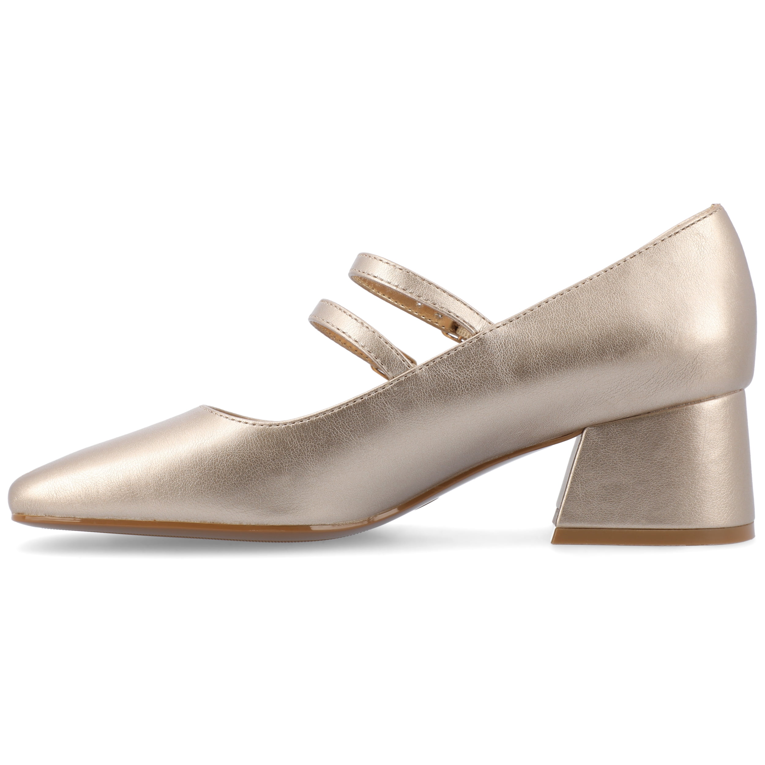 Journee Womens Nally Faux Leather Mary Jane Pumps