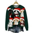 thumbnail image 2 of Uootdi Christmas Long Sleeve Sweatshirts for Women Crewneck Cartoon Funny Xmas Cute Snowman Print Sweater Sweaters Gift Holida y Pullover, 2 of 9