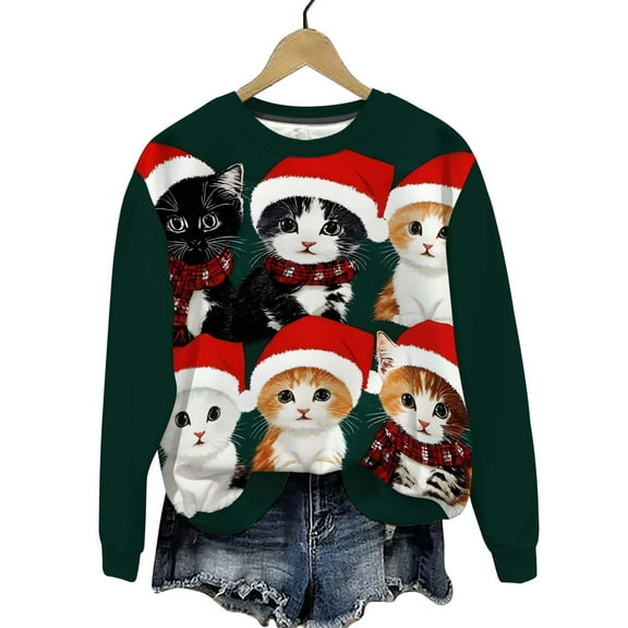 Fall Saving Talove Long Sleeve Shirts for Women Funny Graphic Sweatshirt Women Fall Clothes Black Tops Womens Tops Long Sleeve Cotton Christmas Shirts