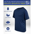 thumbnail image 2 of iXtreme Boys' Active Sports T-Shirts - 5 Pack Short Sleeve Dri-Fit Athletic Tee Shirts (Sizes: 6-18), 2 of 7