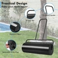 thumbnail image 3 of Lawn Roller, Push/Pull/Tow Behind Water/Sand Filled Steel Sod Drum Roller with  Yard Roller for Garden Backyard Grass, 17 Gallon/63 L, 36"x12", Black, 3 of 9