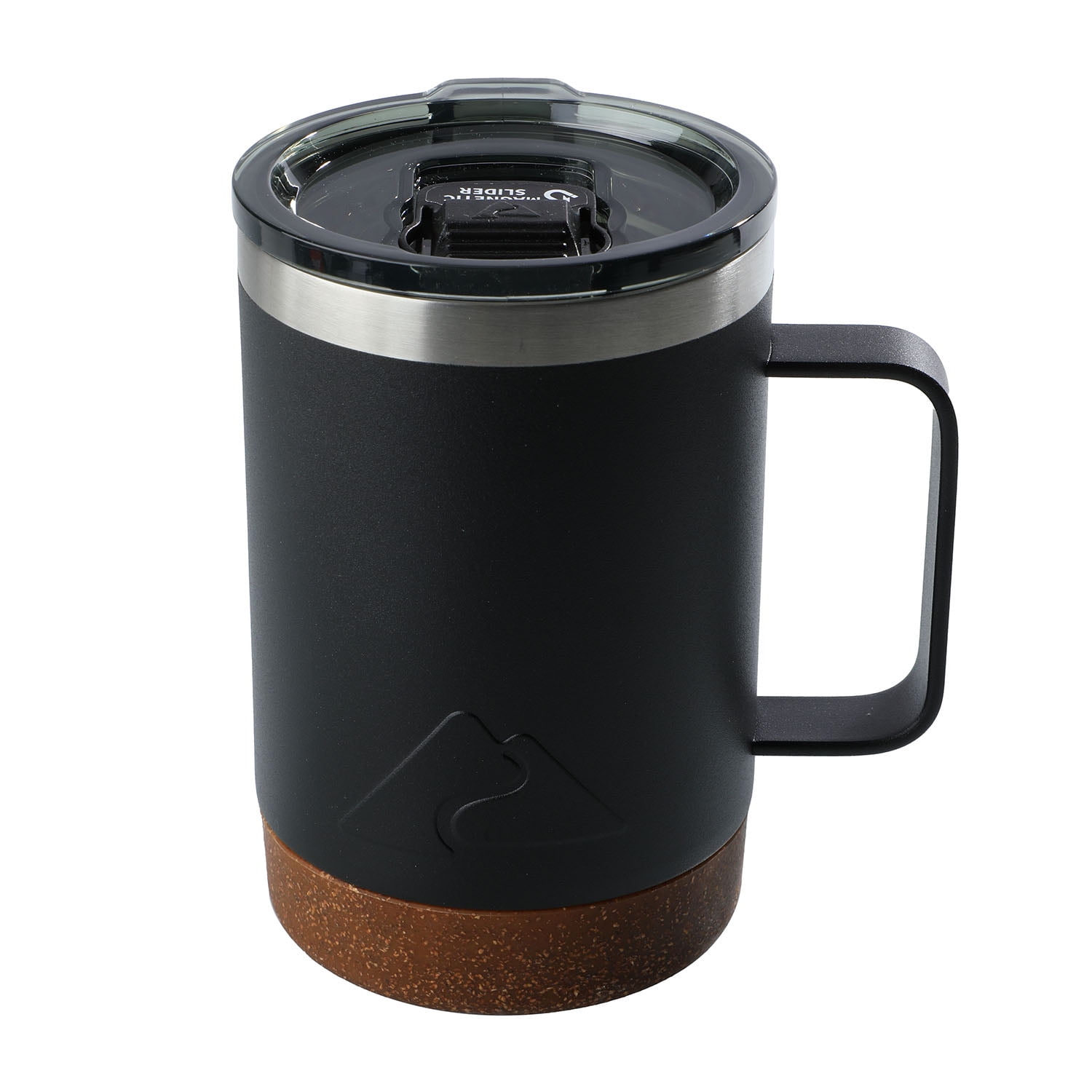 (3 pack) Ozark Trail 16 oz Stainless Steel Insulated Coffee Mug with Cork Bottom, Black