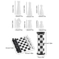thumbnail image 4 of Portable Chess Set, Roll-up Travel Chessboard Game with Medieval Style Pieces, Folding International Chess Set for Adults Parties, Black & White Plastic Board, 4 of 9