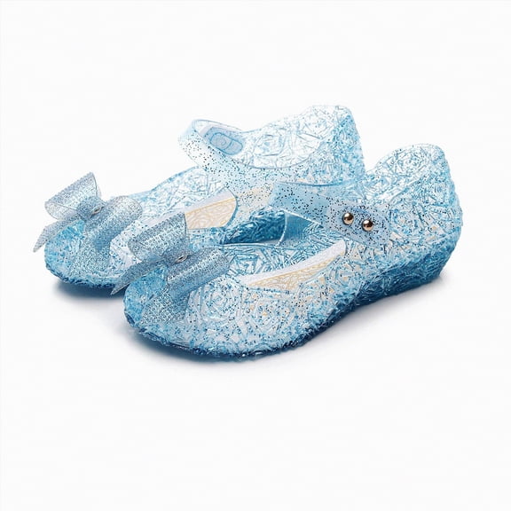 Kogui Shoes for Toddler Girls Princess Shoes Girls Sandals Jelly Mary Jane Dance Party Shoes for Kids Toddler Infants Classic Shoes Size 10.5 (Sky Blue,Little Kids 10.5)