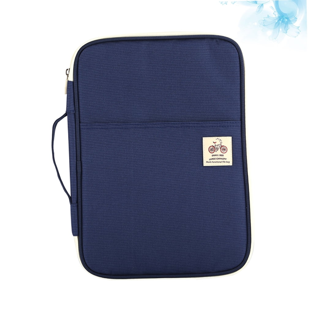 HONMEET Travel A4 Document Bag in Navy Waterproof Portfolio Organizer Business File Holder