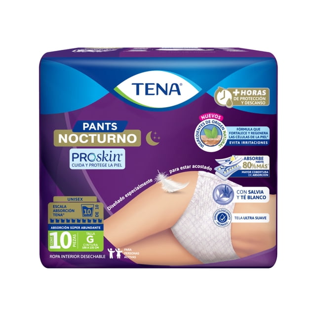 Ropa Interior desechable Tena Nocturno Talla Grande 10pzas