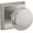 Satin Nickel, variant on Baldwin Reserve FDROUTSR150 Full Dummy Round Knob and Traditional Square Rose Satin Nickel Finish