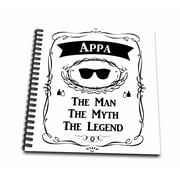 3dRose Appa The Man The Myth The Legend dad father in Hungarian Tamil Korean - Mini Notepad, 4 by 4-inch