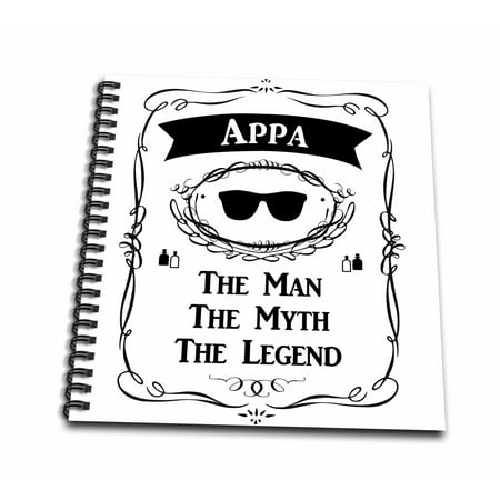 3dRose Appa The Man The Myth The Legend dad father in Hungarian Tamil Korean - Mini Notepad, 4 by 4-inch
