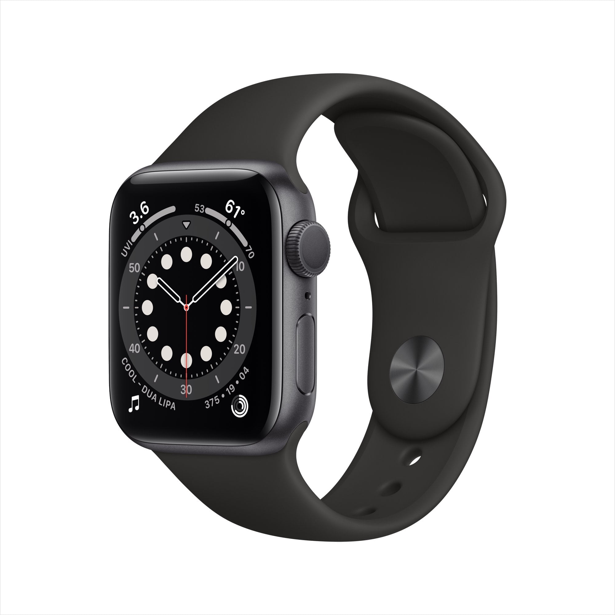Pre-Owned Apple Watch Series 6 GPS, 40mm Aluminum Case with Black Sport Band MG133LL/A - Space Gray
