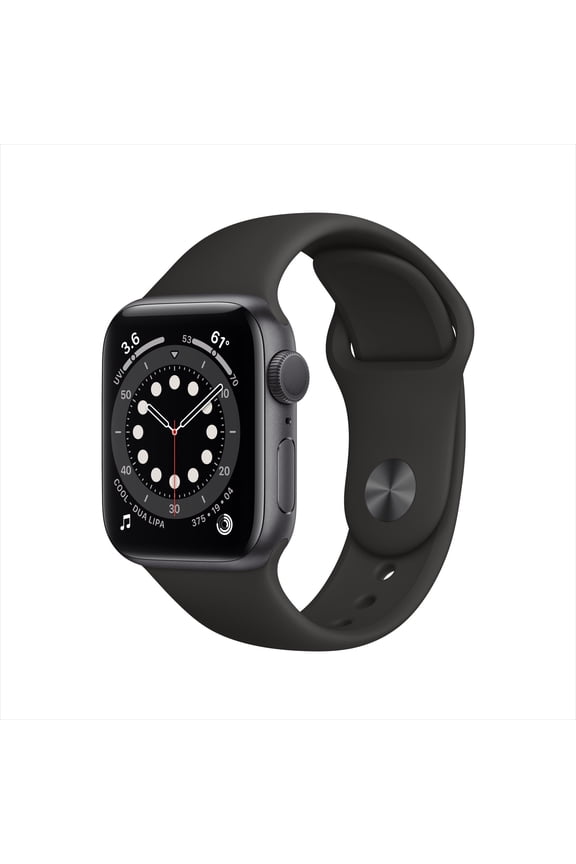 Pre-Owned Apple Watch Series 6 GPS, 40mm Aluminum Case with Black Sport Band MG133LL/A - Space Gray