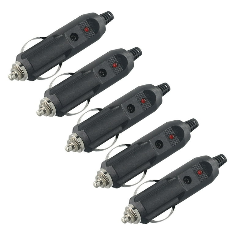 car cigarette lighter gadgets 5Pcs 12V/24V Car Cigarette- Lighter- Plug Fuses With Led Indicator Plug  Wide Application Black Cigarette- Lighter- -Accessories
